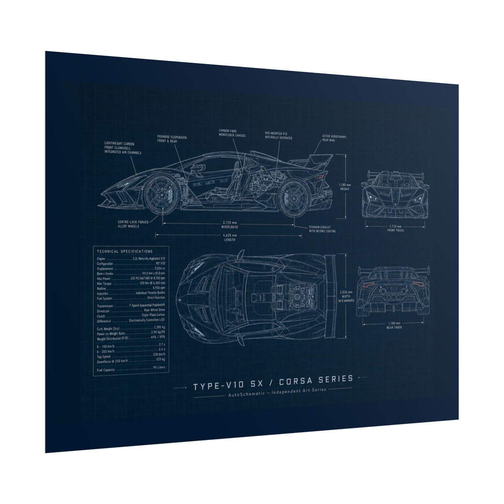 The Italian Stallion – Blueprint Poster