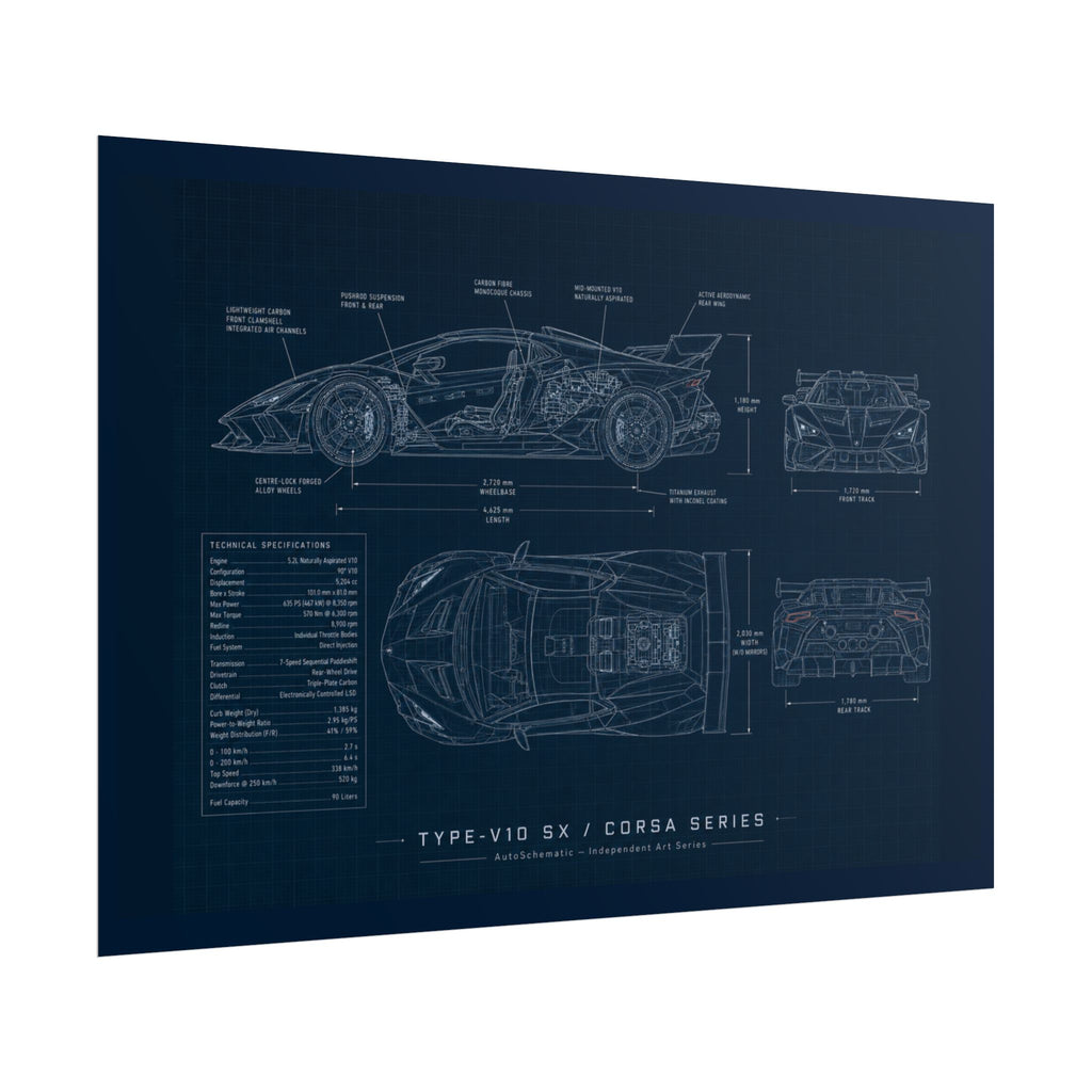 The Italian Stallion – Blueprint Poster