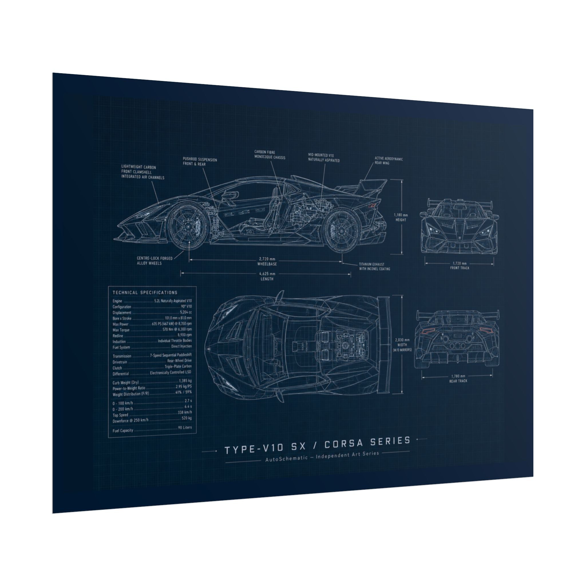 The Italian Stallion – Blueprint Poster