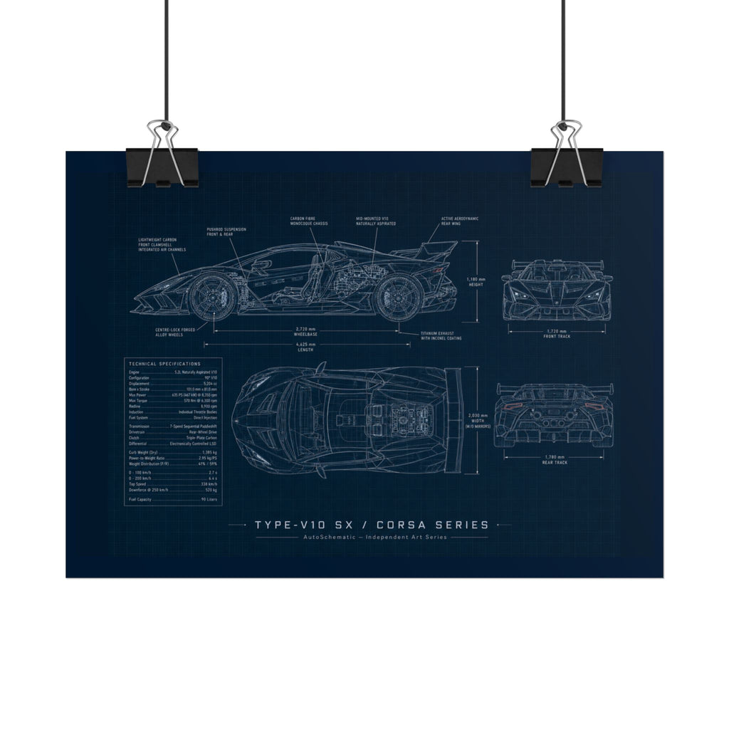 The Italian Stallion – Blueprint Poster