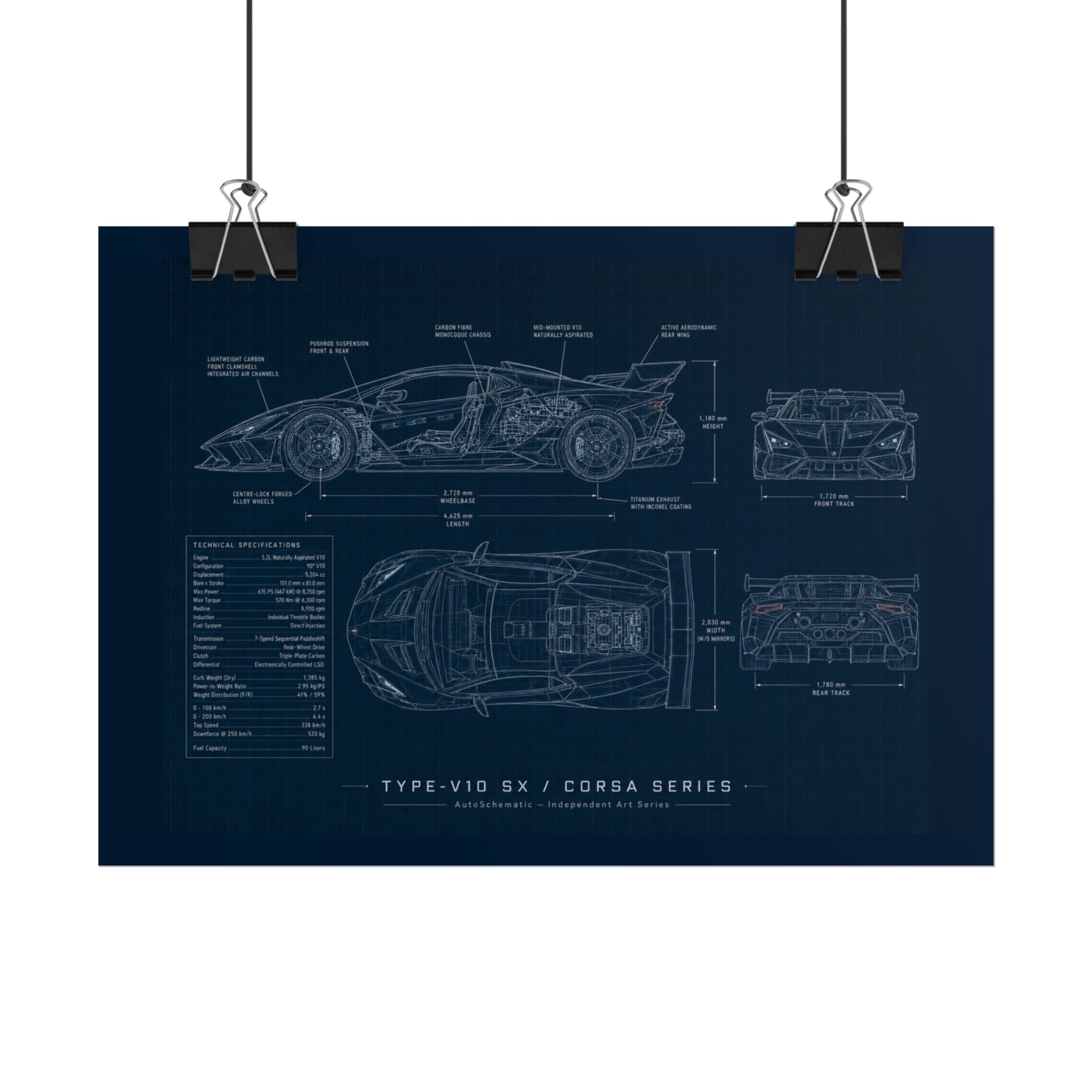 The Italian Stallion – Blueprint Poster