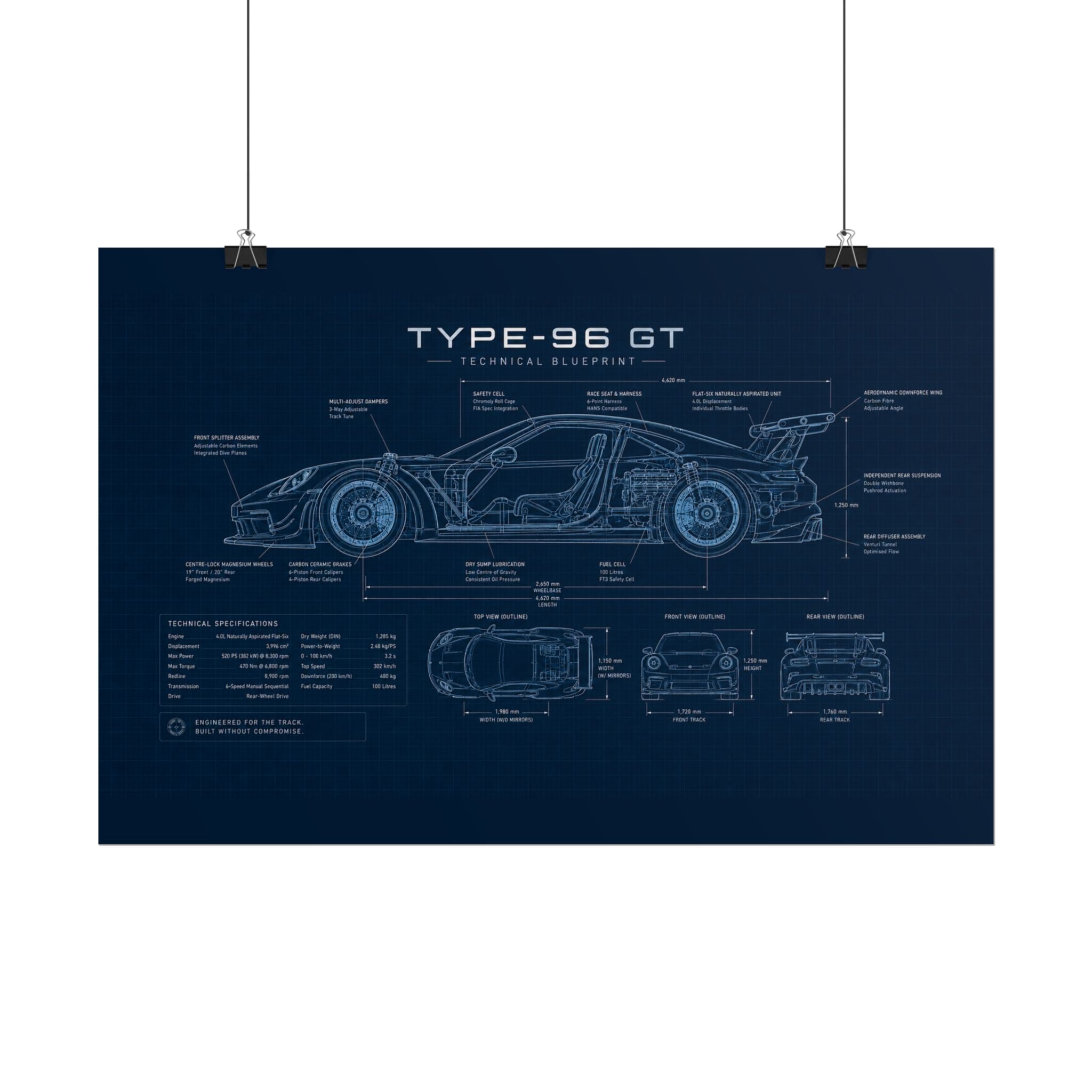 The German Perfectionist – Blueprint Poster