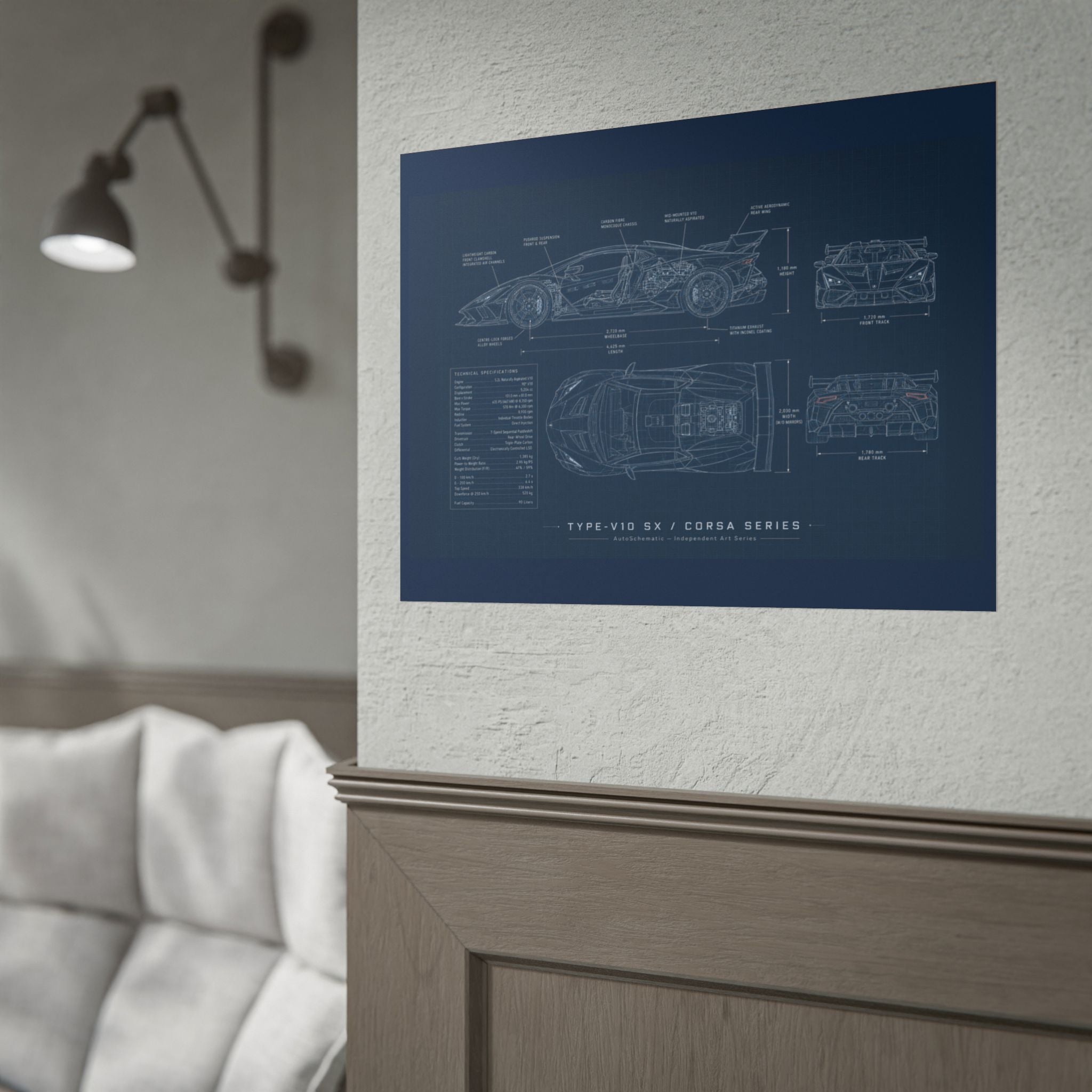 The Italian Stallion – Blueprint Poster