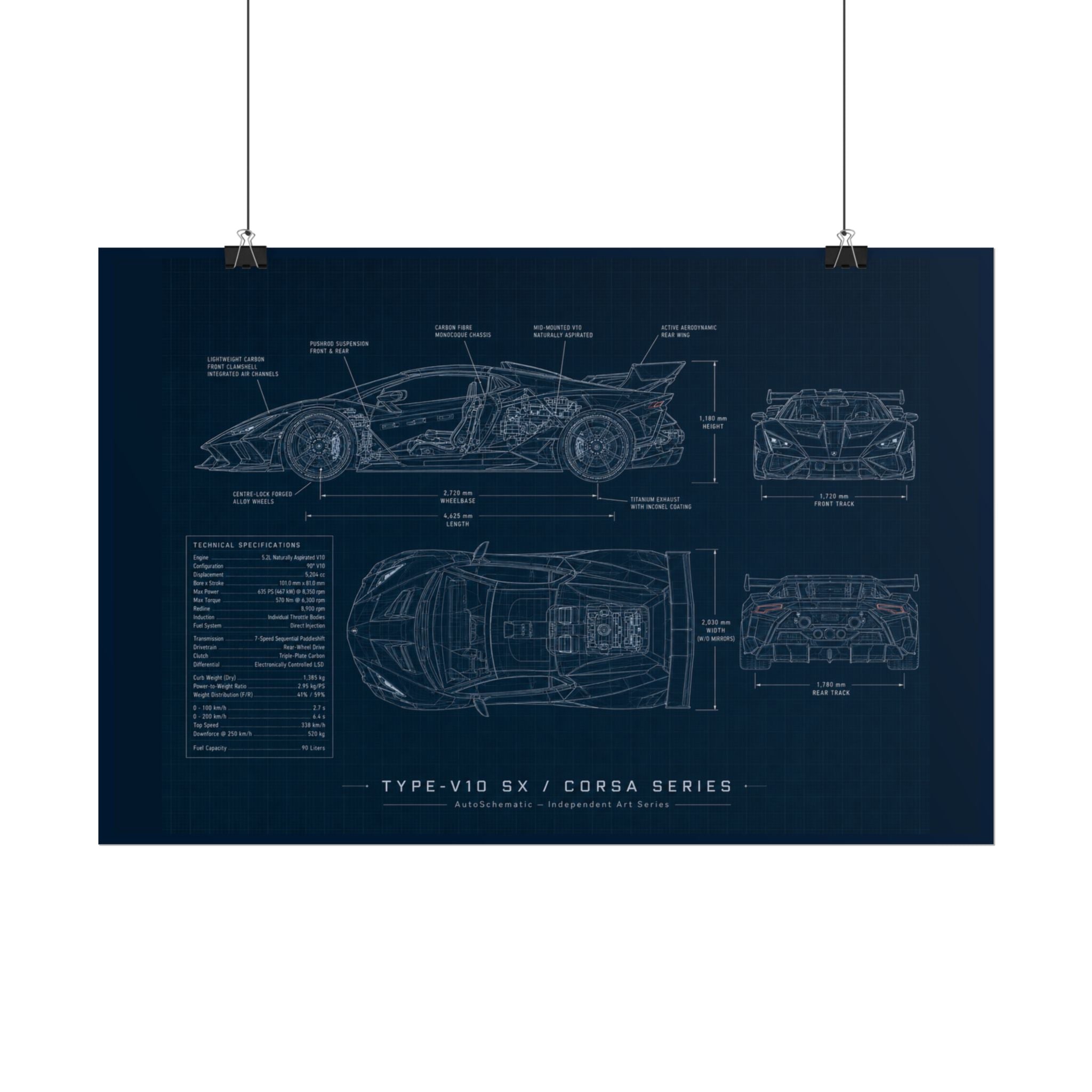 The Italian Stallion – Blueprint Poster