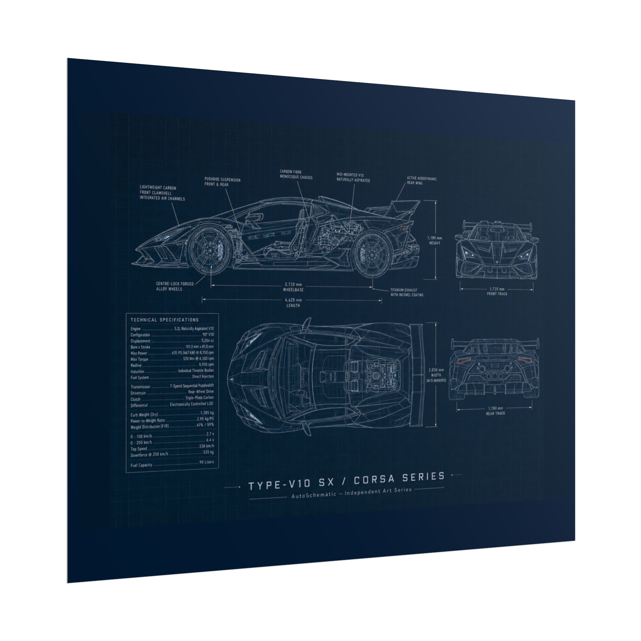 The Italian Stallion – Blueprint Poster