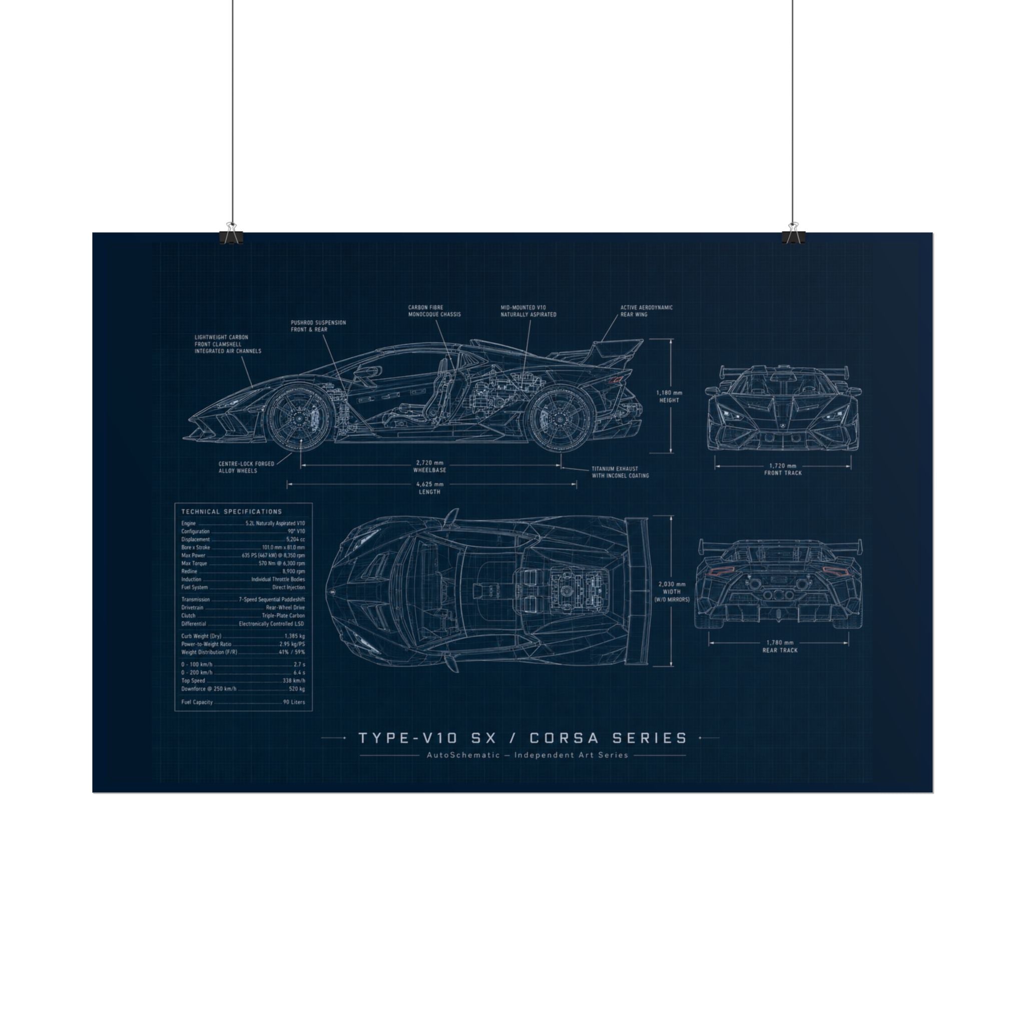 The Italian Stallion – Blueprint Poster