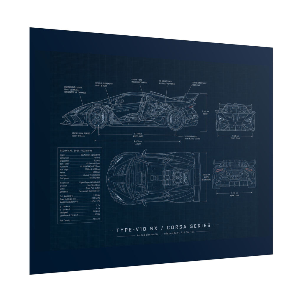 The Italian Stallion – Blueprint Poster