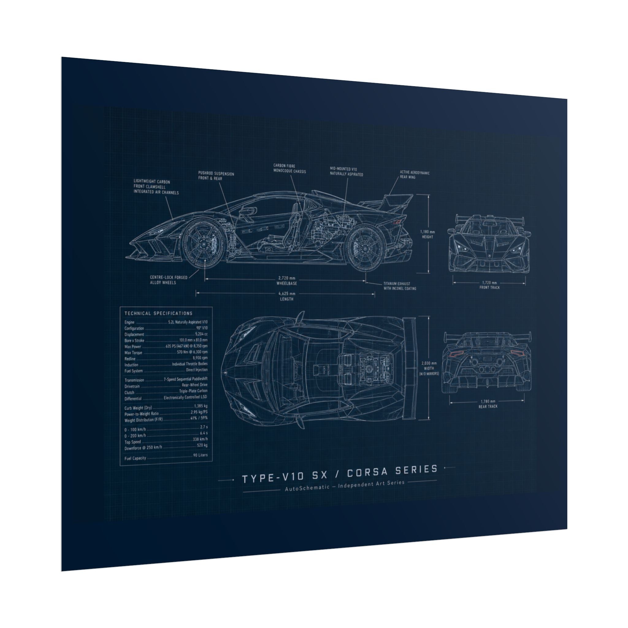 The Italian Stallion – Blueprint Poster
