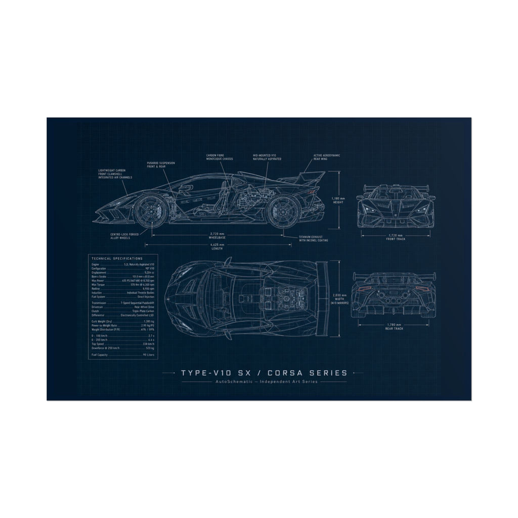 The Italian Stallion – Blueprint Poster
