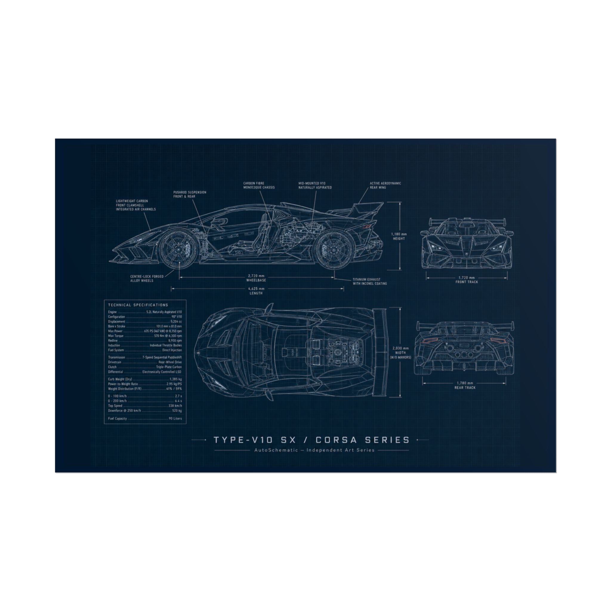 The Italian Stallion – Blueprint Poster