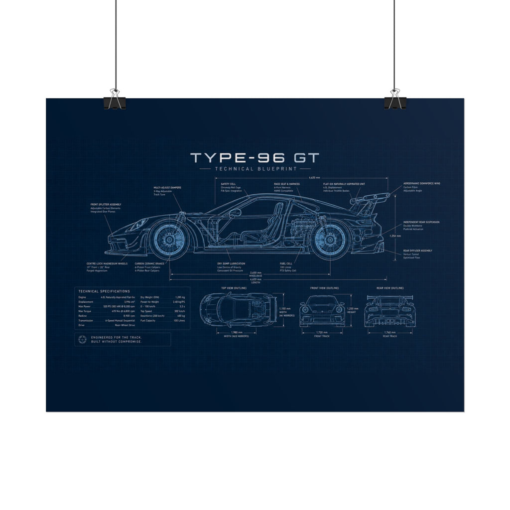 The German Perfectionist – Blueprint Poster