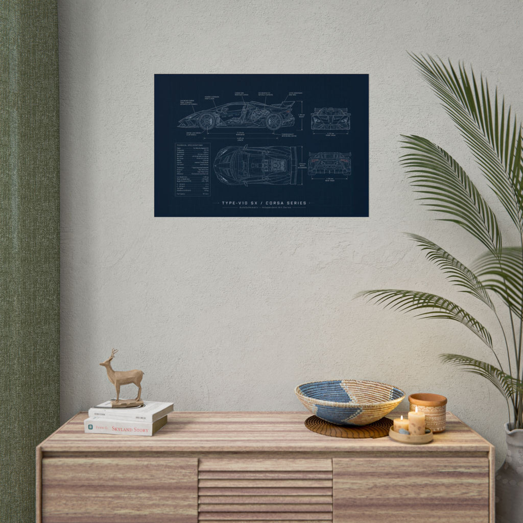 The Italian Stallion – Blueprint Poster
