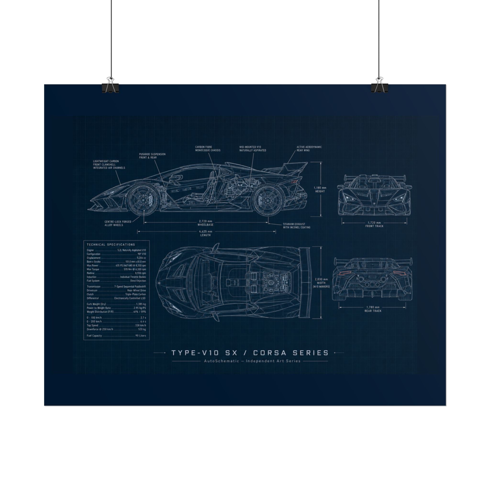 The Italian Stallion – Blueprint Poster