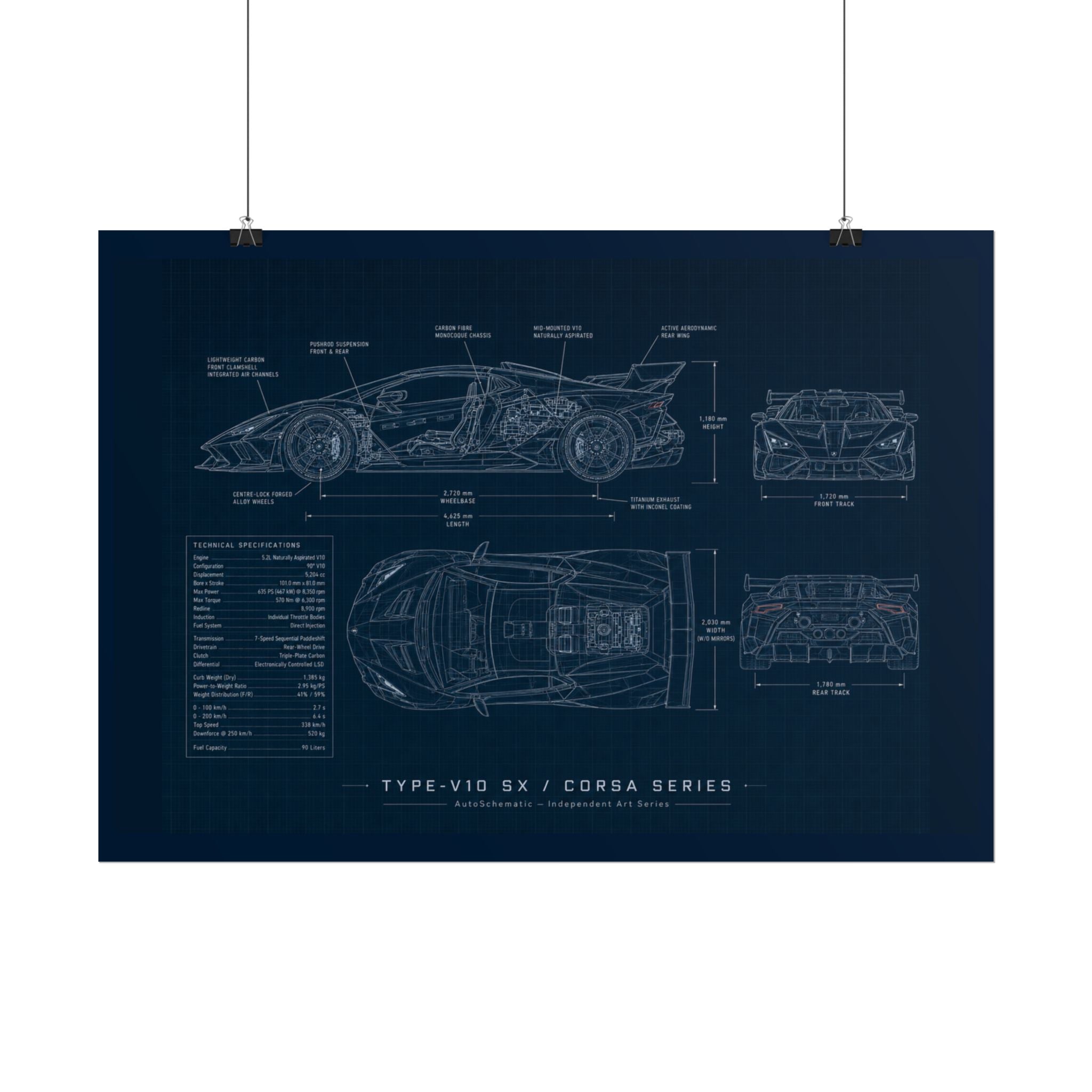 The Italian Stallion – Blueprint Poster