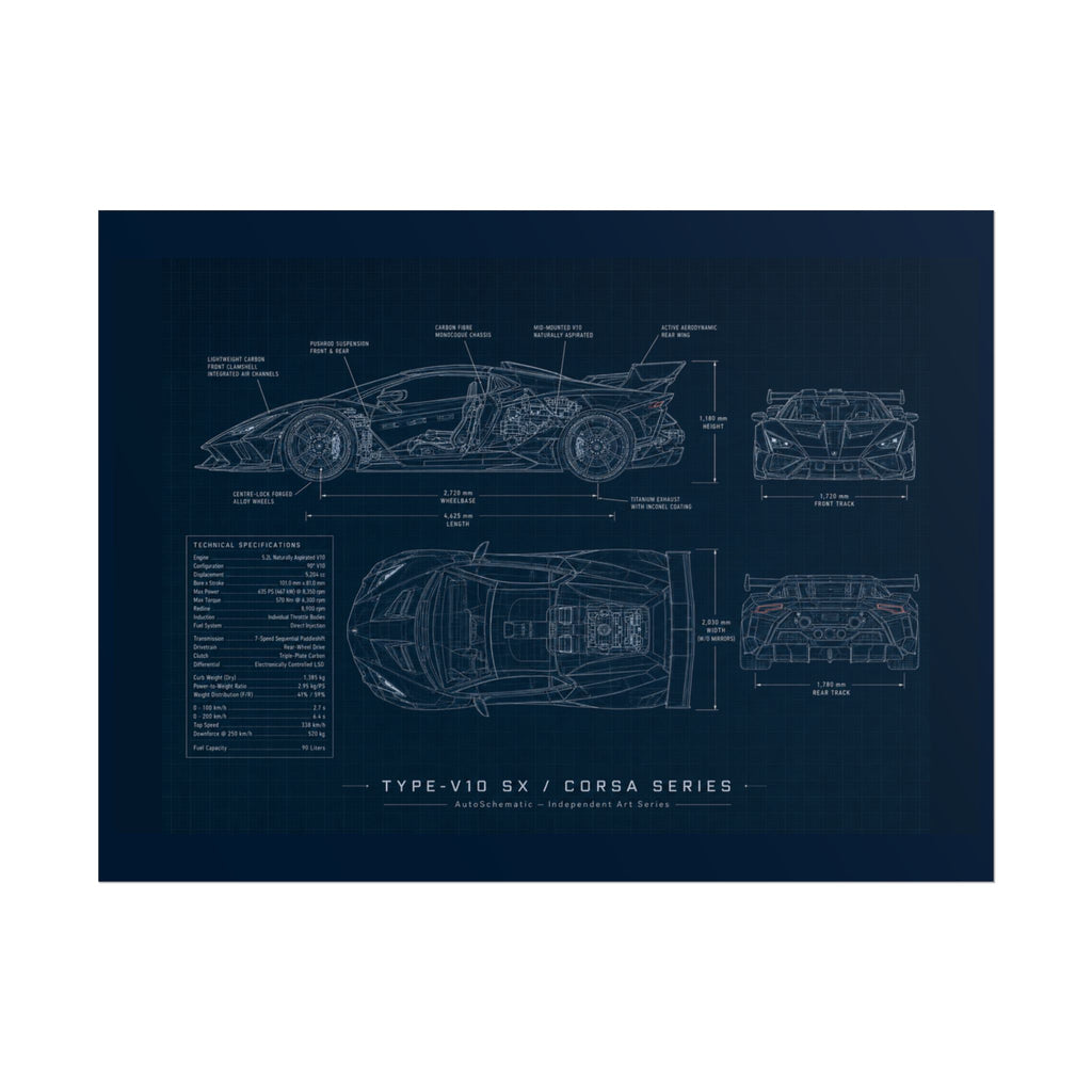 The Italian Stallion – Blueprint Poster