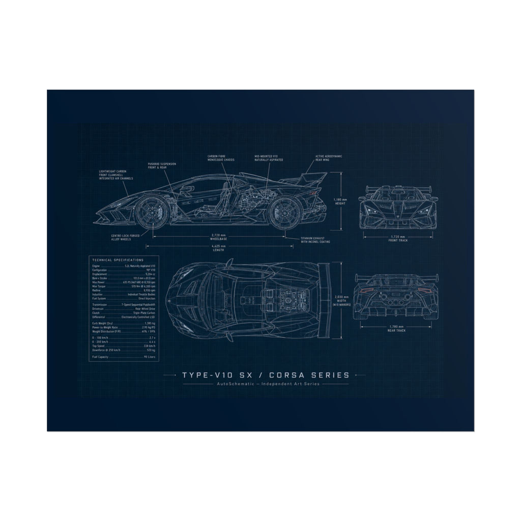 The Italian Stallion – Blueprint Poster