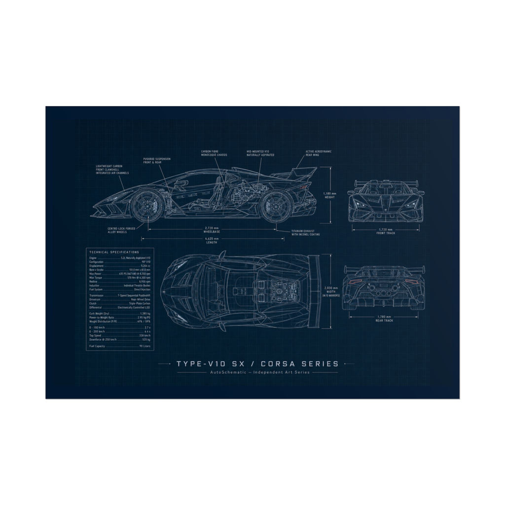 The Italian Stallion – Blueprint Poster