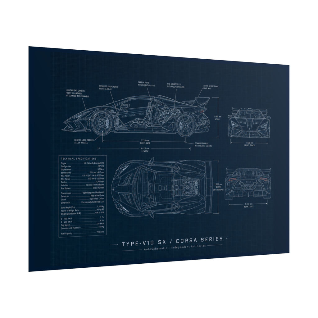 The Italian Stallion – Blueprint Poster