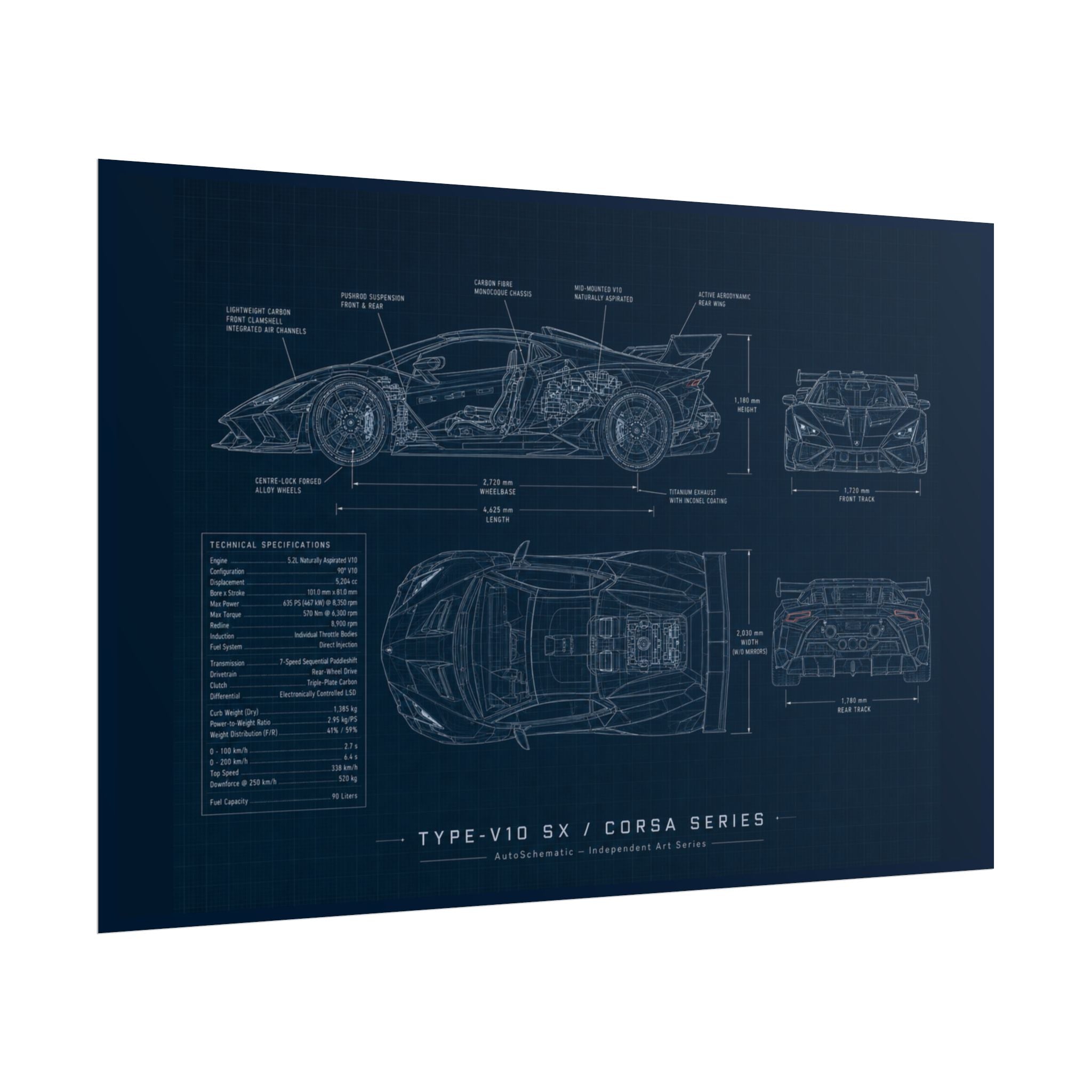 The Italian Stallion – Blueprint Poster