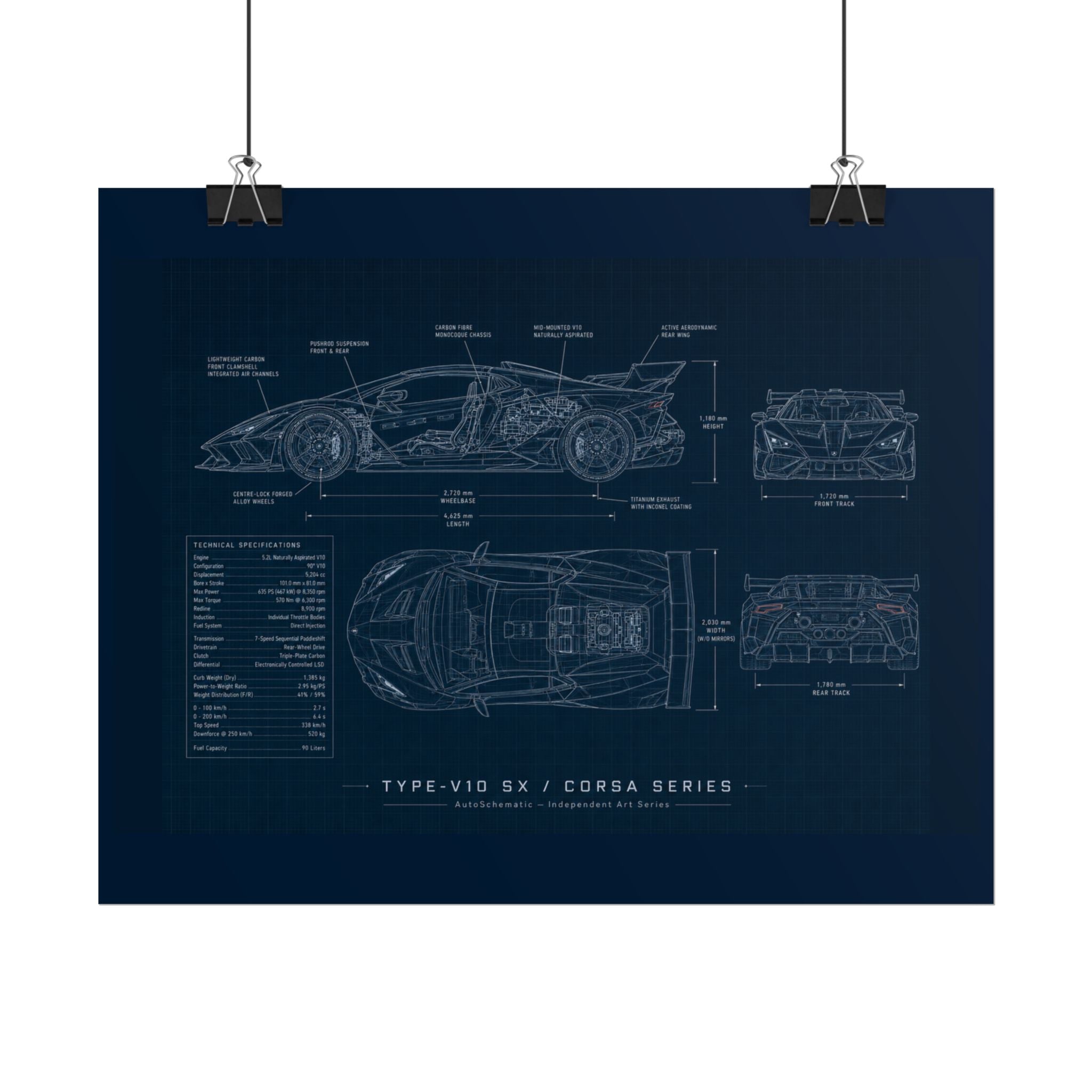 The Italian Stallion – Blueprint Poster