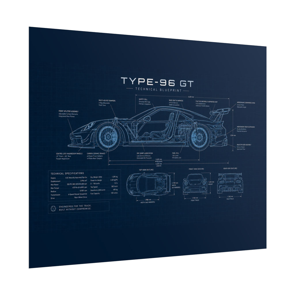 The German Perfectionist – Blueprint Poster