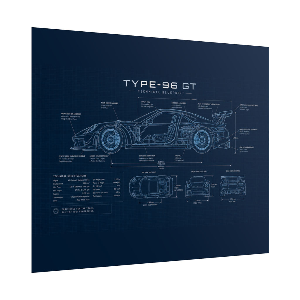 The German Perfectionist – Blueprint Poster