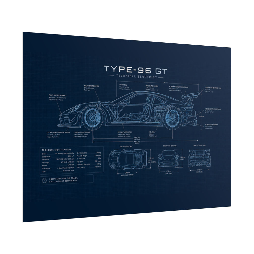The German Perfectionist – Blueprint Poster