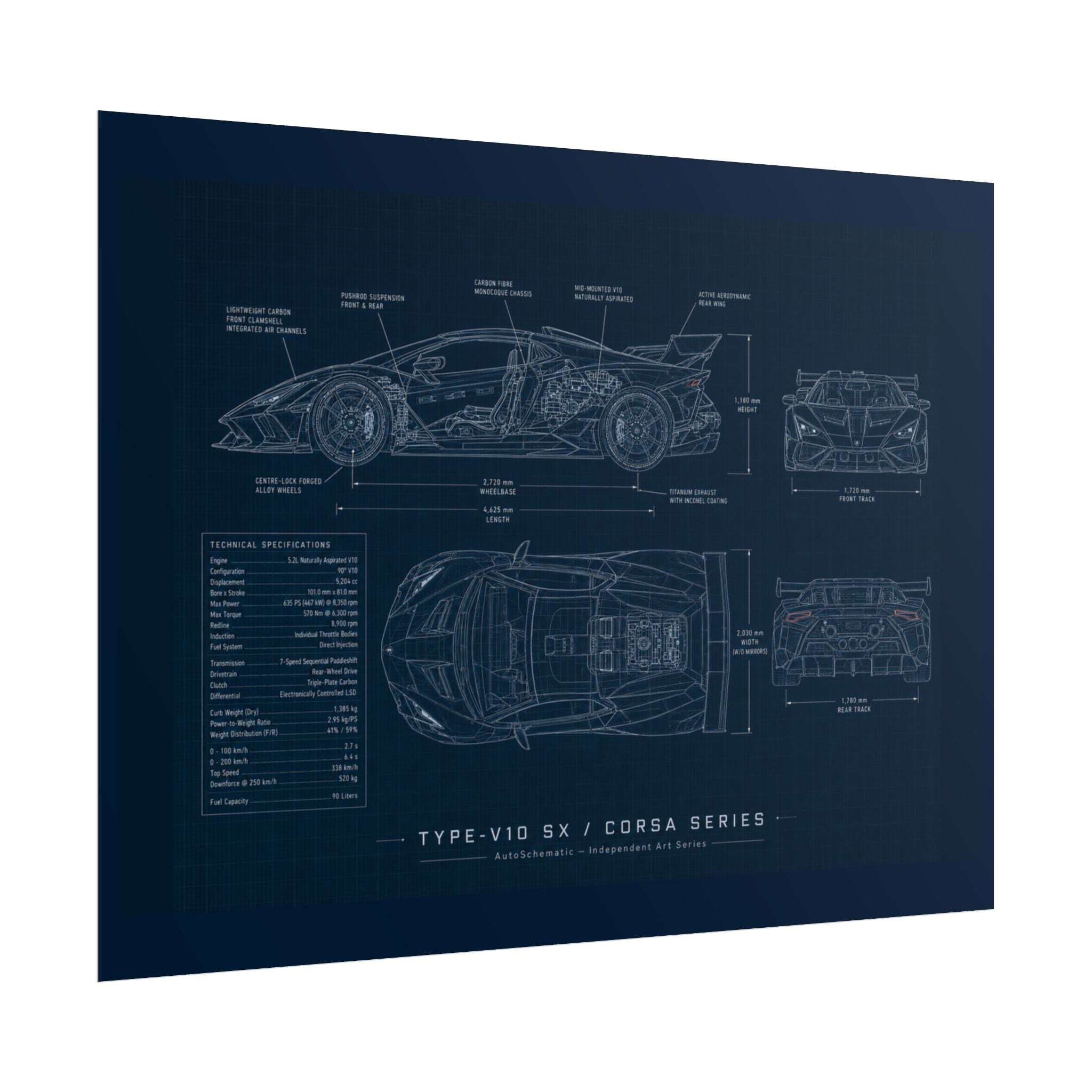 The Italian Stallion – Blueprint Poster