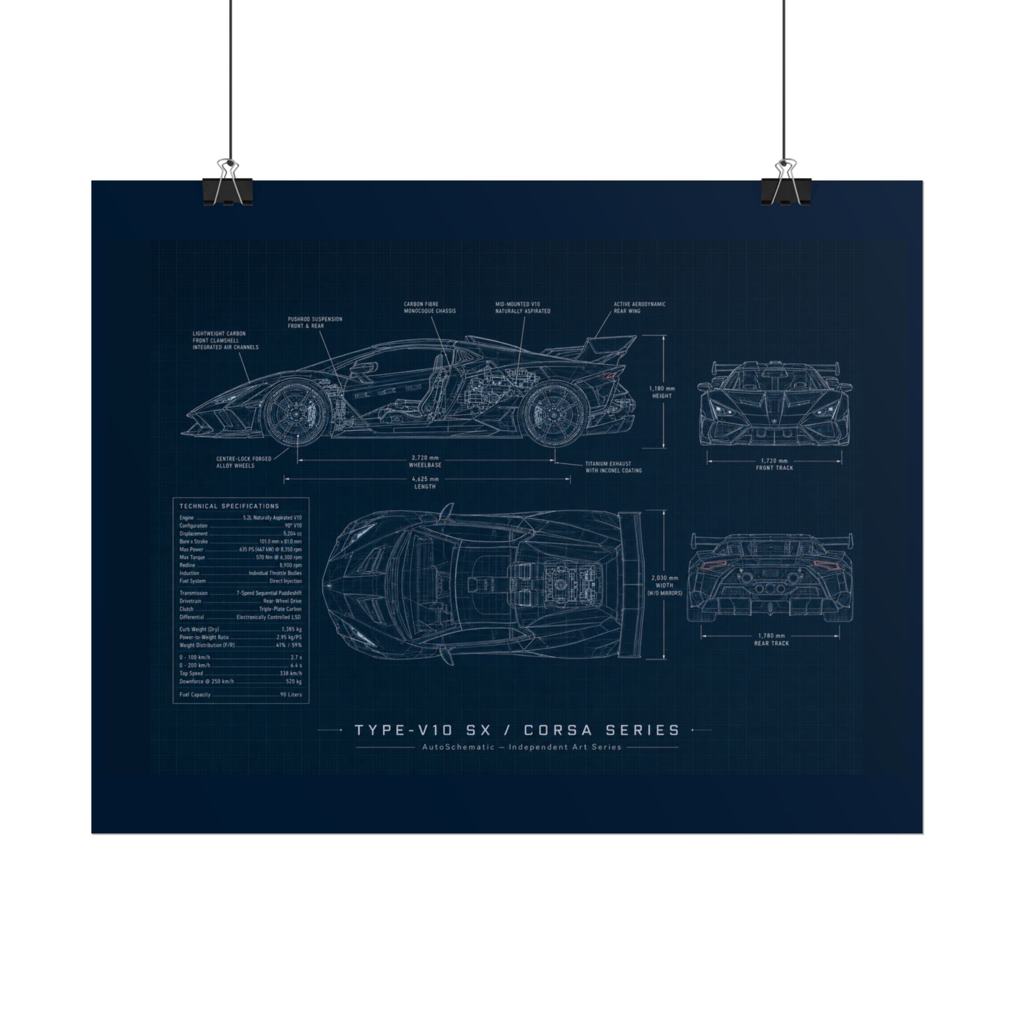 The Italian Stallion – Blueprint Poster