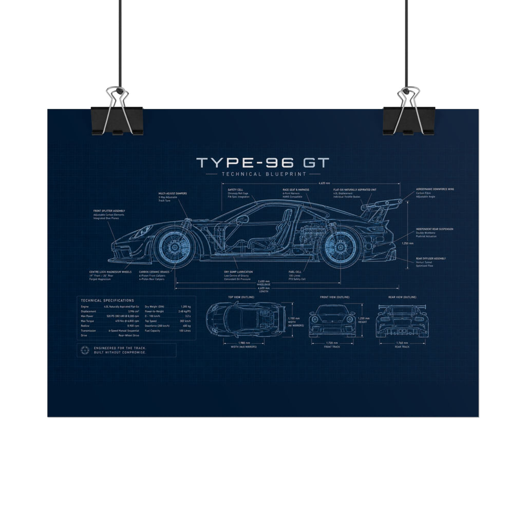 The German Perfectionist – Blueprint Poster