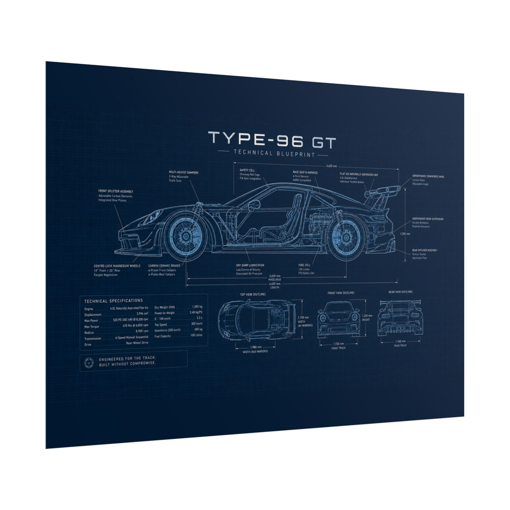 The German Perfectionist – Blueprint Poster