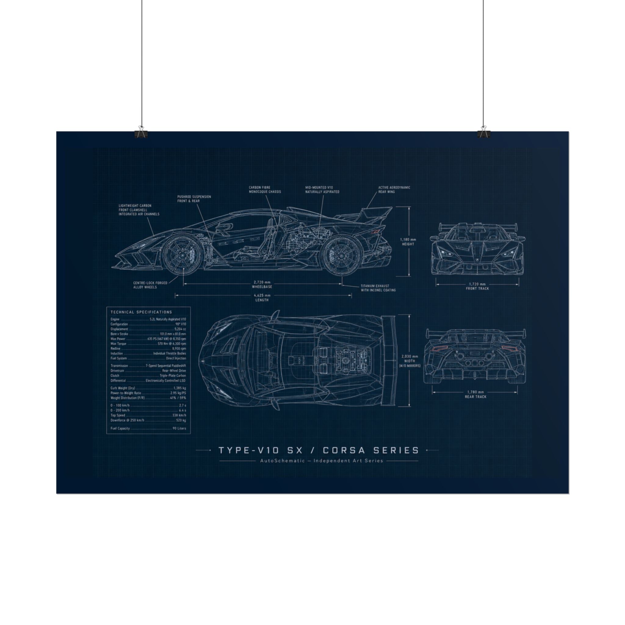 The Italian Stallion – Blueprint Poster