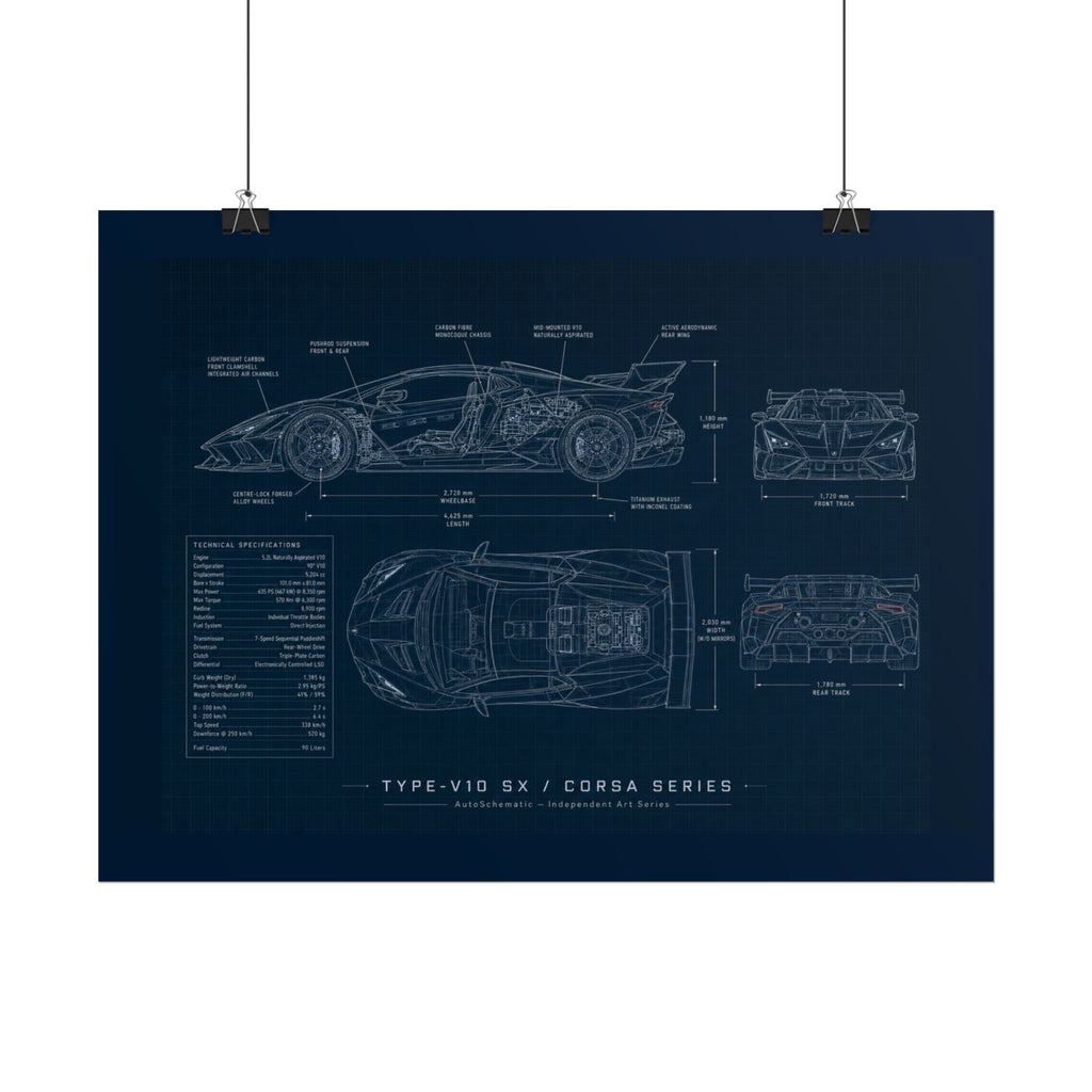 The Italian Stallion – Blueprint Poster