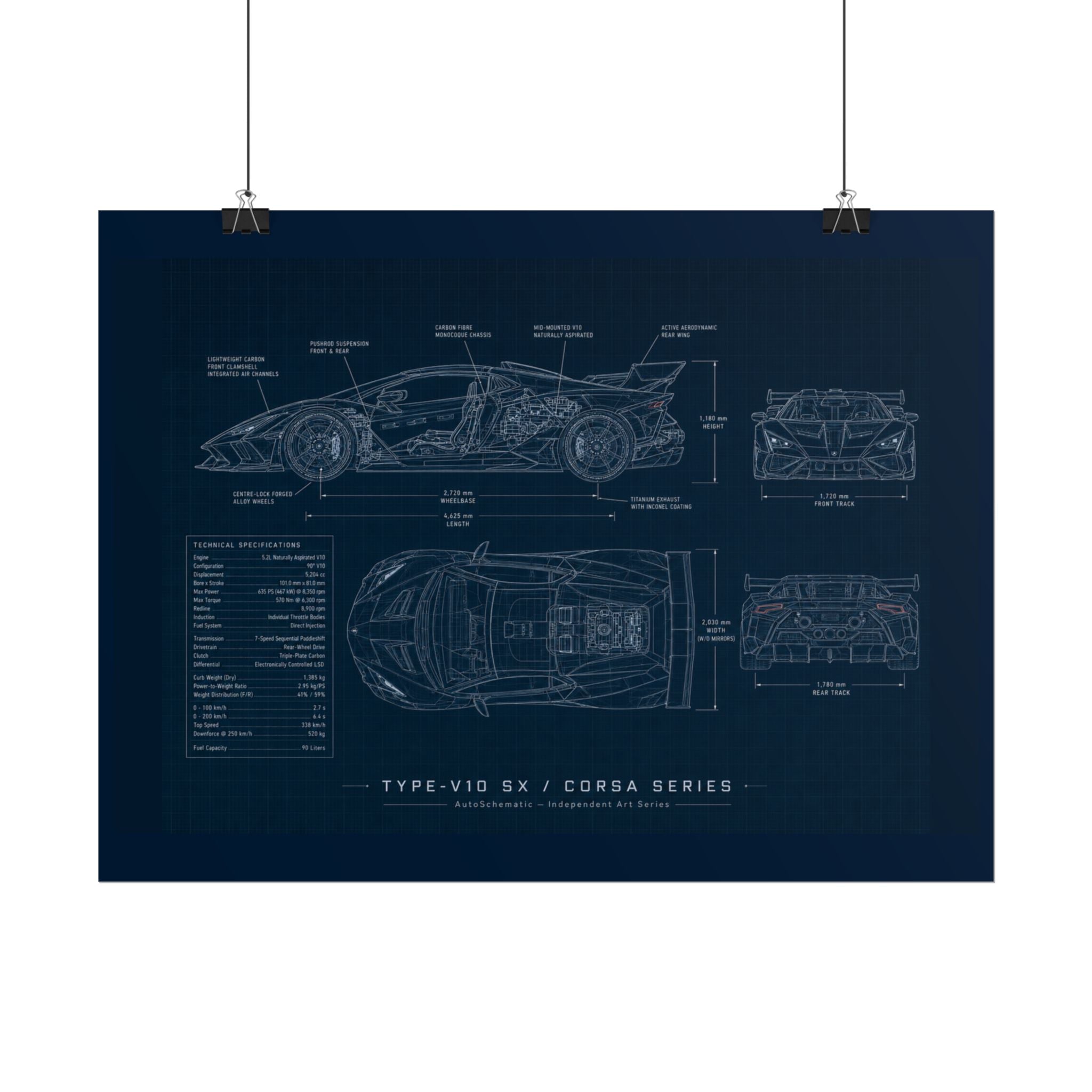 The Italian Stallion – Blueprint Poster