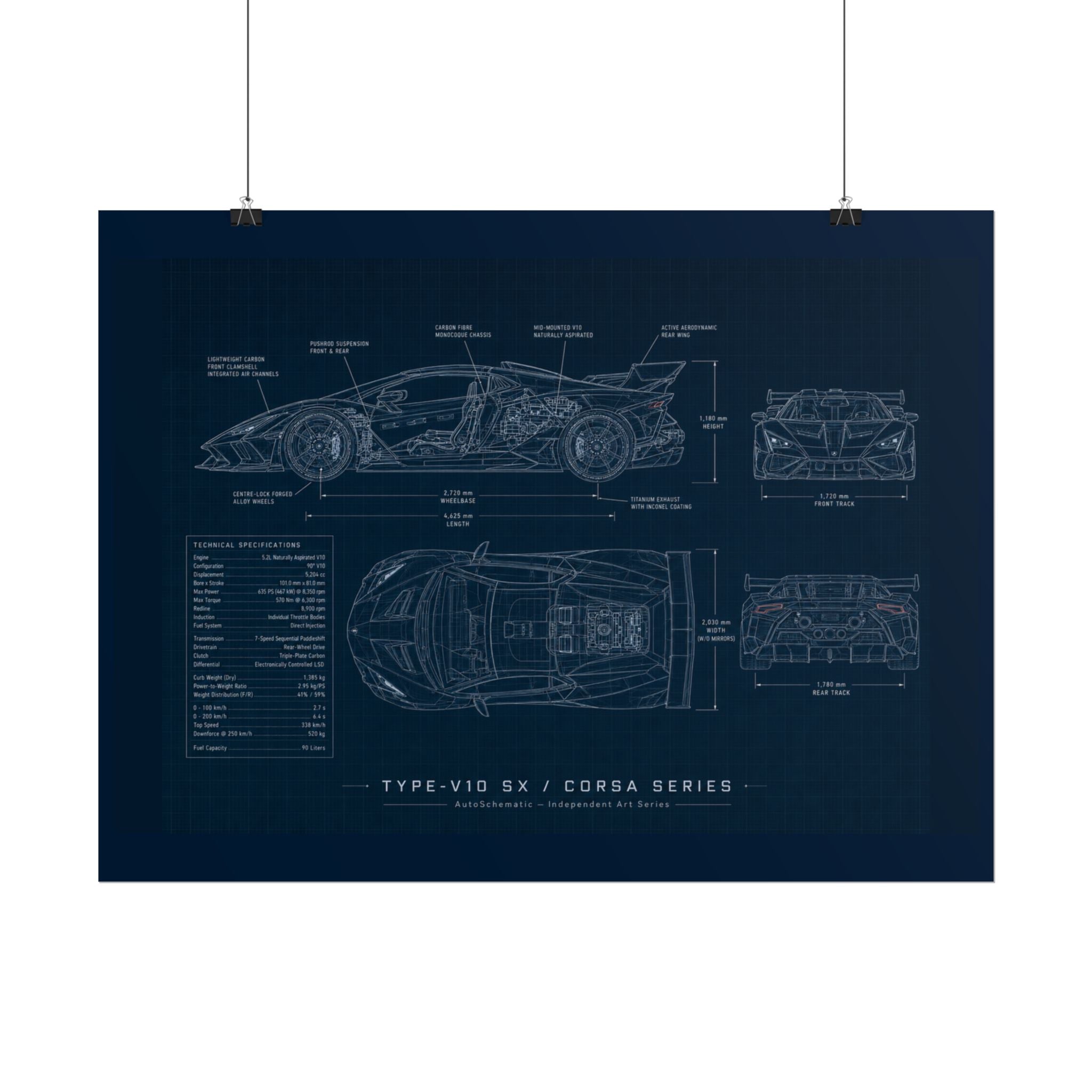 The Italian Stallion – Blueprint Poster